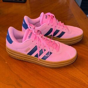 adidas Platform Pink and Navy Women's Sneakers with Gum Sole